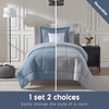 Nestl 7 Piece Twin XL Comforter Set – Stone Blue