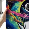 Sanzugh Funny Trippy Space Shower Curtain Astronaut Alien Curtains for