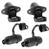 DARKGUARD 2Pieces 3Pin Tractor Plugs and 2Piecs 3 Pin Tractor