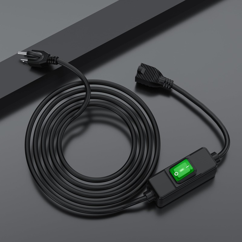 (6Feet) 3-Prong Outdoor Waterproof Extension Switch Cord, in-Line On/Off Switch