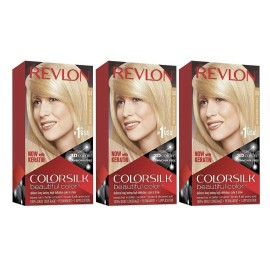 REVLON Colorsilk Color Permanent Hair, 04 Ultra Light Natural Blonde (Pack of 3)