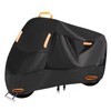 420D Heavy Duty Waterproof Motorcycle Cover, Black All Weather Outdoor