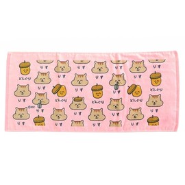 Okutani Corporation Oekaki-san Series Face Towel, Risu, 100% Cotton
