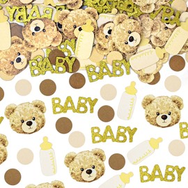 qingmeng Pack of 125 Baby Shower Decoration Confetti Baby Shower Decoration Boy Girl Gender Reveal Party Baby Table Decoration Napkins Christening Communion Confirmation Decoration Neutral Napkins Oh