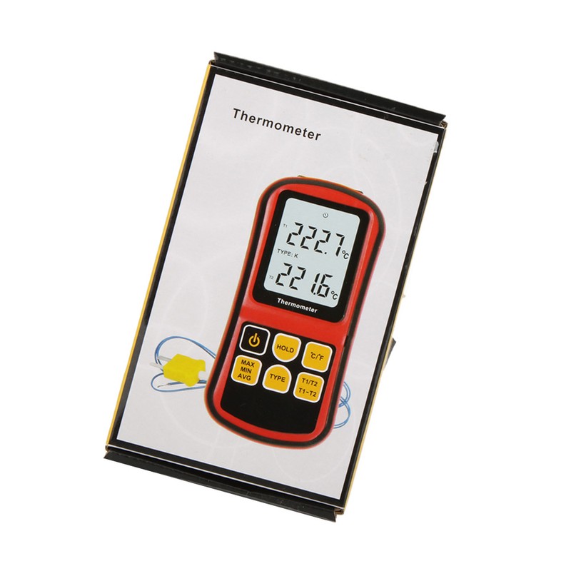 GM1312 Digital Thermometer Dual-channel Temperature Meter Tester for K/J/T/E/R/S/N Thermocouple