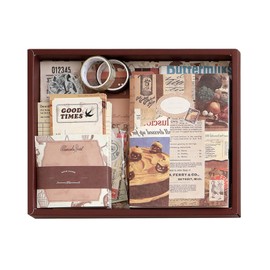 ASFWAGQ Scrapbook Accessory Set, Scrapbooking Paper Journal Set with A6 Grid Notebook, DIY Scrapbook Gift for Children and Teenagers (Vintage)