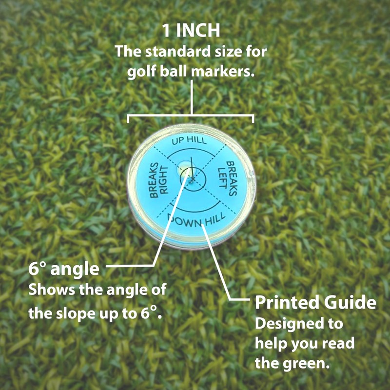 Golf Green Reader Level Ball Marker with High Precision Putting