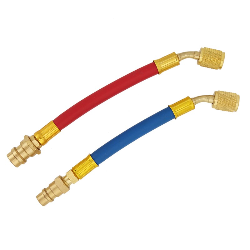 2Pcs Air Conditioning Adapter Brass R134A to R12 1/4 SAE