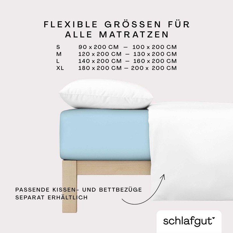 schlafgut Terry Towelling Fitted Sheet up to 100 x 200