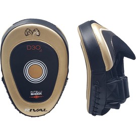 RIVAL Boxing RPM10 2.0 Intelli-Shock Punch Mitts - Bigger Punching Surface for Maximum Impact Absorption, Pre-Curved, Built-in Grip