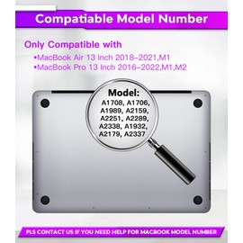 PYS Privacy Screen MacBook air 13 inch Compatible with MacBook Air 13.3'' (Released in 2018-2021: A1932,A2179,A2337)-Anti Glare，Webcam Cover Slider，Provide Privacy, Easy On