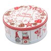 Set of 3 Metal Tins with Christmas Cookie Decorations, Merry