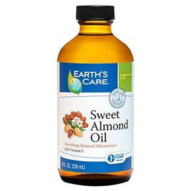 Earths Care Sweet Almond Oil 100 Pure and Natural, 8 OZ by Earths Care                                                                                