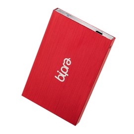 BIPRA 500Gb 500 Gb 2.5 USB 2.0 External Pocket Slim Hard Drive - Red - Fat32 (500Gb)