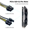 Amangny PCIe 8 Pin Female to Dual 8 Pin (6+2)