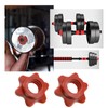 EMSea 4X 25mm Barbell Bar Hex Nuts 1 Inch Red