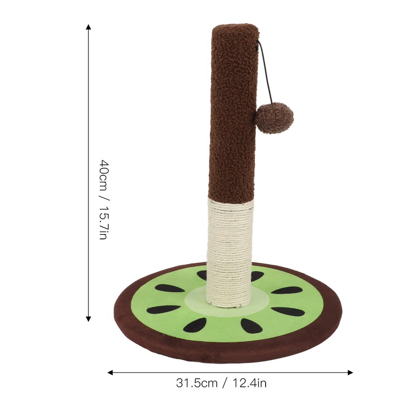 Cat Scratching Post Kiwi Sisal Vertical Cat Scratcher with Hanging
