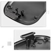 Plastic Center Console Lid Kit,Black Armrest Cover w/Latch Compatible with