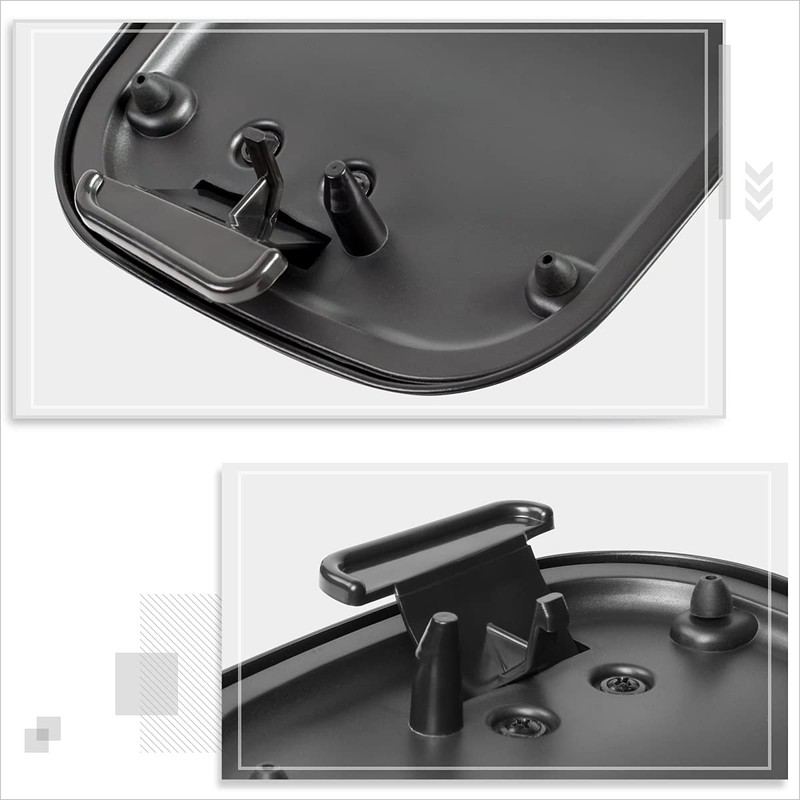 Plastic Center Console Lid Kit,Black Armrest Cover w/Latch Compatible with