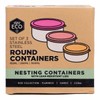 Ever Eco Stainless Steel Round Nesting Containers, Rise Collection 3