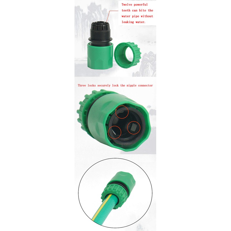 CaLeQi 2PCS Double Male Hose Connectors & 4PCS End Quick