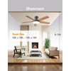 AKOFUN Ceiling Fans with Lights, 44 Inch, 6 Speeds, Stepless