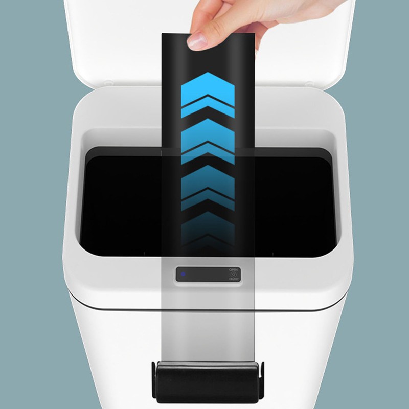 Automatic Trash Can Touchless Quiet Large Capacity Motion Sensor Waste