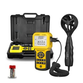 LYCEBELL LC-846A Pro Anemometer, Wind Speed Meter, Wind Velocity Airflow CFM Meter, Measures HVAC with Back Light LCD, for Sailing Drone Fishing (Suitcase Included)