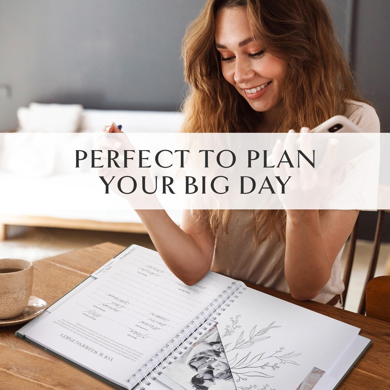 Beautiful Minimalistic Wedding Planner Book and Organizer - Enhance Excitement
