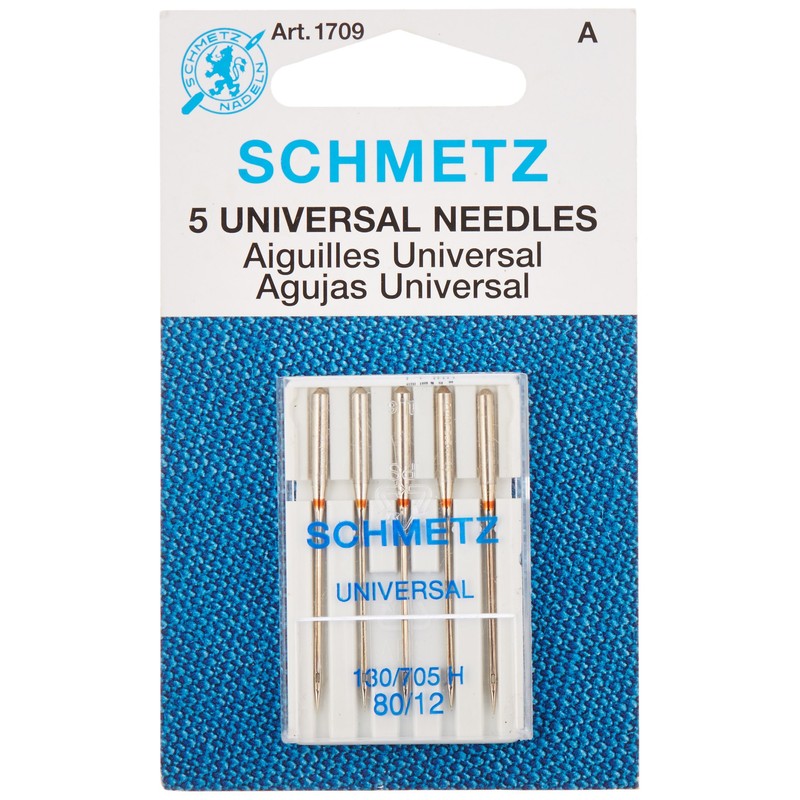 Euro-Notions Schmetz Universal Machine Needles, Size 12/80 5/Pkg