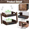 Briwooody 2 Tier Fruit Basket for Kitchen Counter Organizer with