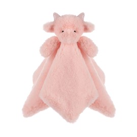 Apricot Lamb Dragon Soft Loveys for Babies, Security Blanket for Baby Boy and Girl, 13.8 Inches for Infant and Toddlers Pink