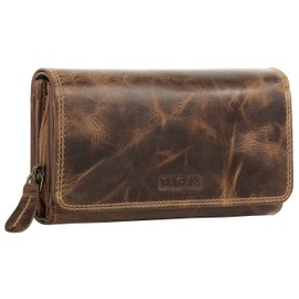 BAGAN 020796 Women's Genuine Leather Wallet Brown, brown, Classic