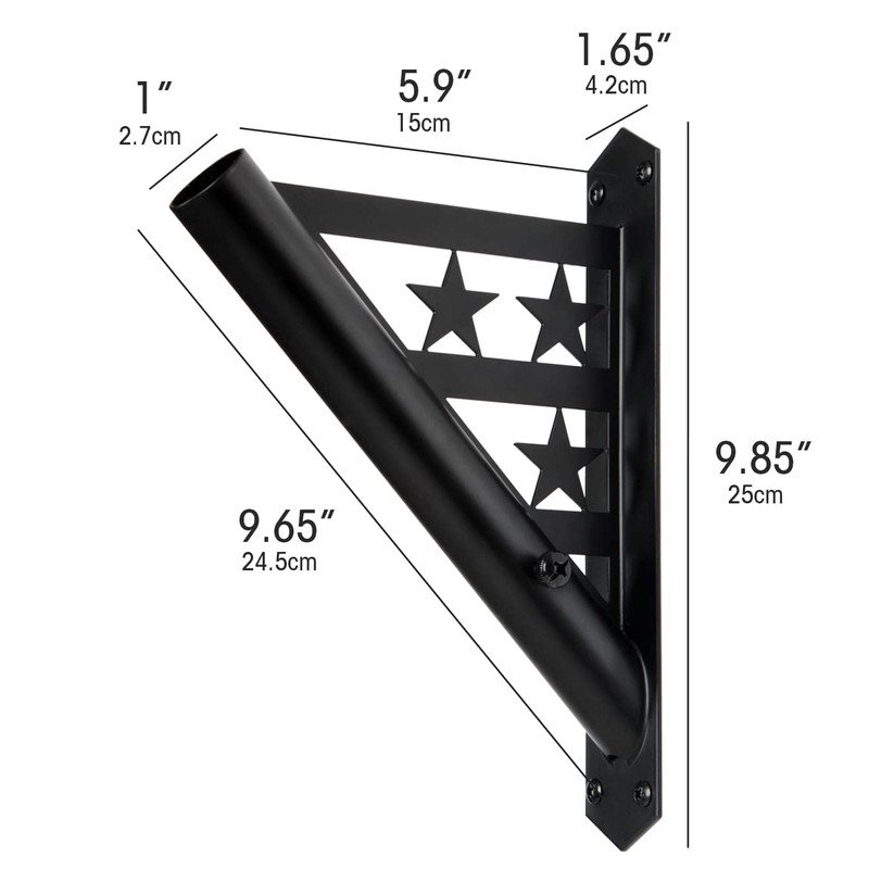 J JACKCUBE DESIGN Flag Pole Holder Heavy Duty Stainless Steel