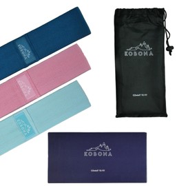 KOBONA 3 PC Hip Band Set (Light-Blue/Pink/Dark-Blue)