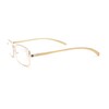 SA106 Classic Metal Rim and Arm Narrow Rectangle Reading Glasses