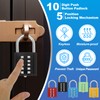 MECCANIXITY Combination Padlock, 10-Digit Push Button Padlock 5-Position Locking Mechanism
