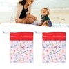 2pcs Cloth Diaper Wet Dry Bags Waterproof Reusable Wet Bags