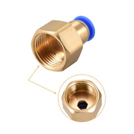 sourcing map Pack of 4 Pipe Fittings Push Connector 6 mm Pipe Outer Diameter x 3/8PT Female Straight Pneumatic Connection Pipe Fitting