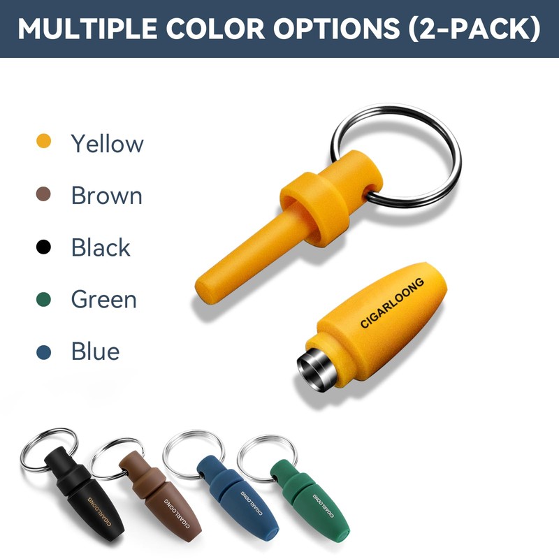 Demcigar Cigar Punch, Sharp Cutter Punch with Key Chain, Mini