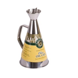Fantes Olive Oil Can, 18/8 Stainless Steel and Silicone, 500-Milliliter Capacity, The Italian Market Original Since 1906