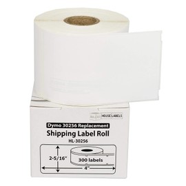 HOUSELABELS Compatible DYMO 30256 Shipping Labels (2-5/16" x 4"), with Removable Adhesive, Compatible with DYMO LW 450, 4XL, Rollo & Zebra Desktop Printers, 25 Rolls /7500 Labels