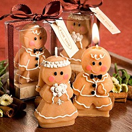 The Monalisa Designs Adorable Gingerbread Bride and Groom Scented Candles (5Candles)