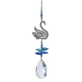 Wild Things Crystal Fantasy Hanging Cascade Suncatcher/Rainbow Maker + 38mm Almond - SWAN Motif
