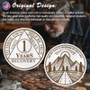 IELCJJ 1 Year Triplate Sobriety Coin - Sobriety Chip -