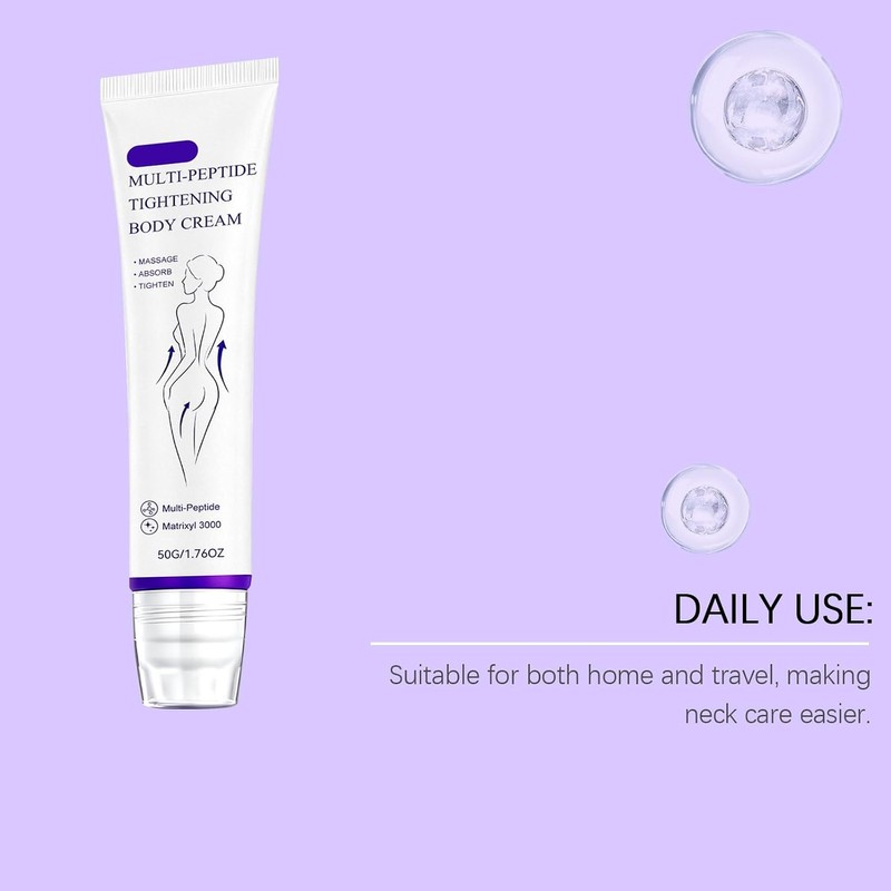 Crema corporal con rodillo masaje multipéptido, reafirmante lifting. (1PCS)