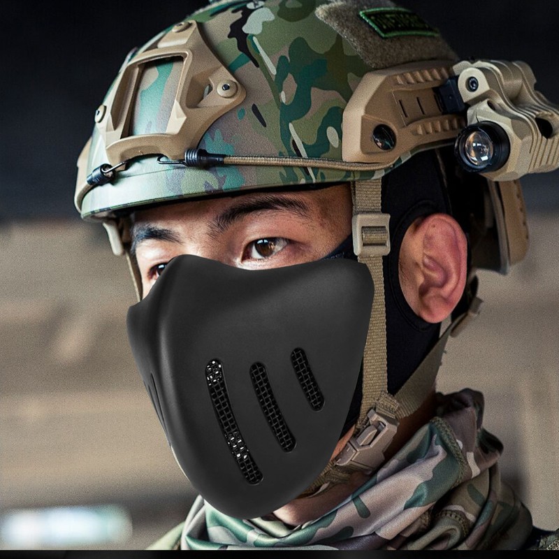 TPU Outdoor Tactics Face Shield Protection Equipment for Field Shooting