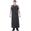 Lchkrep Men's Waterproof Apron Black, Lightweight Vinyl Aprons Rubber Apron