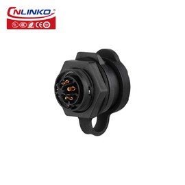 CNLINKO LP-16 Industrial Waterproof Connector IP68 Circular Connector Quick Plugging Aviation Connector PBT Plastic Shell Connector Fast Release Connector M16 2-9 Pin Threaded Socket (5 Pin)