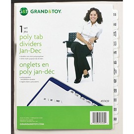 Grand & Toy Poly Tab Dividers